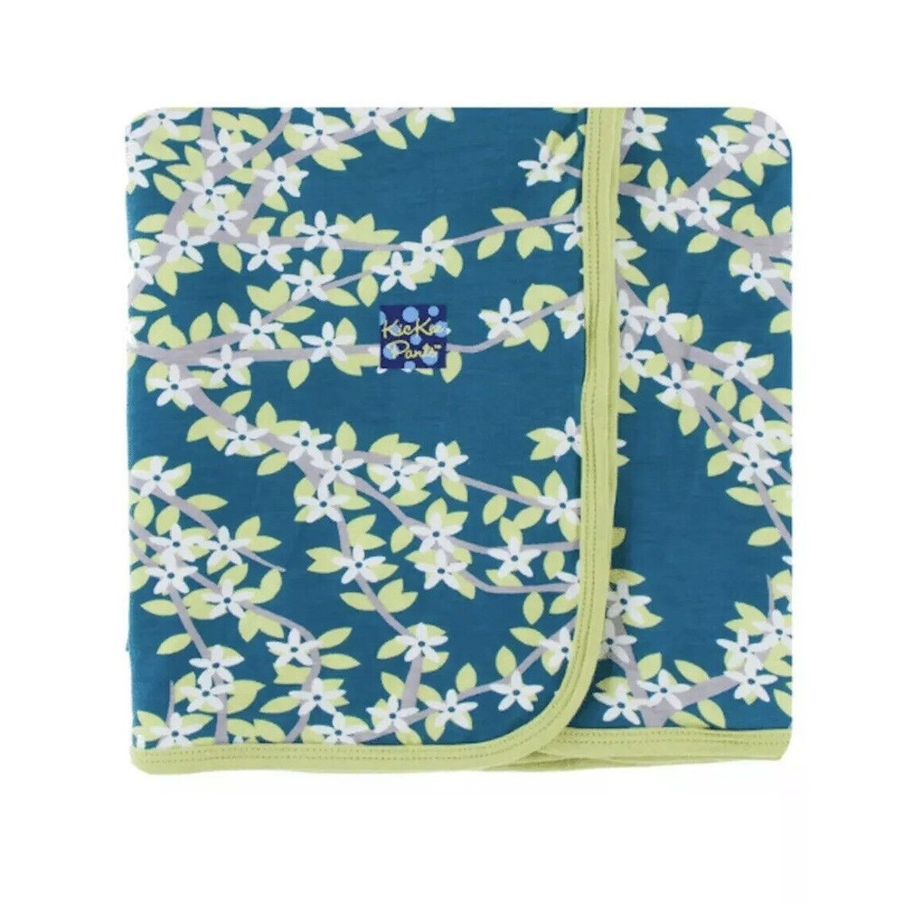 Kickee Pants Baby Girl Blanket Peacock Tree Canopy Swaddling Blanket Swaddle New